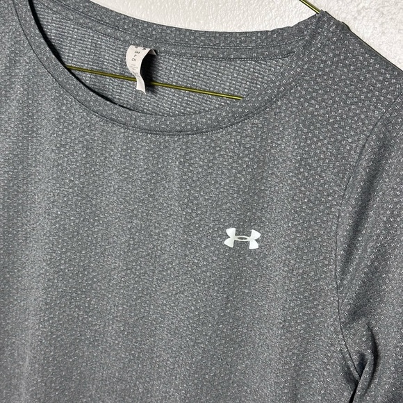 Under Armour Women Gray HeatGear Long Sleeve Athletic shirt size small - Picture 2 of 7